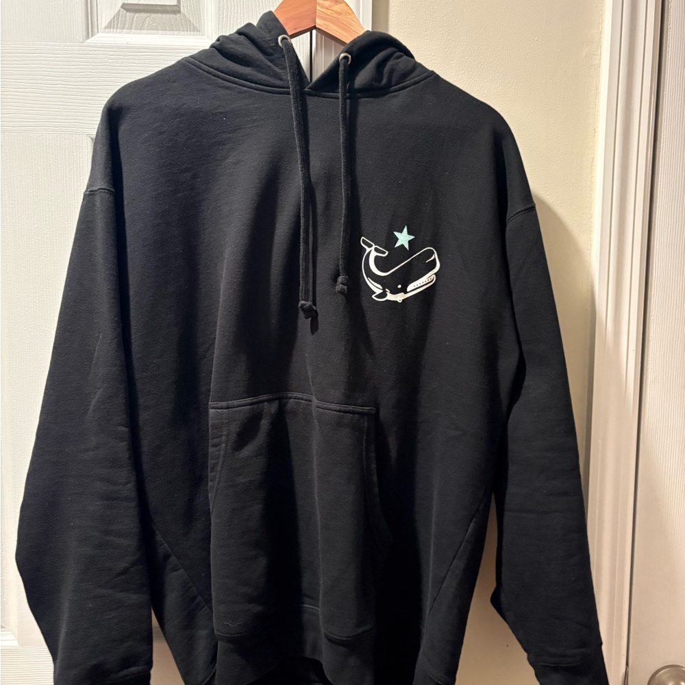 Black Hoodie with Star Graphic